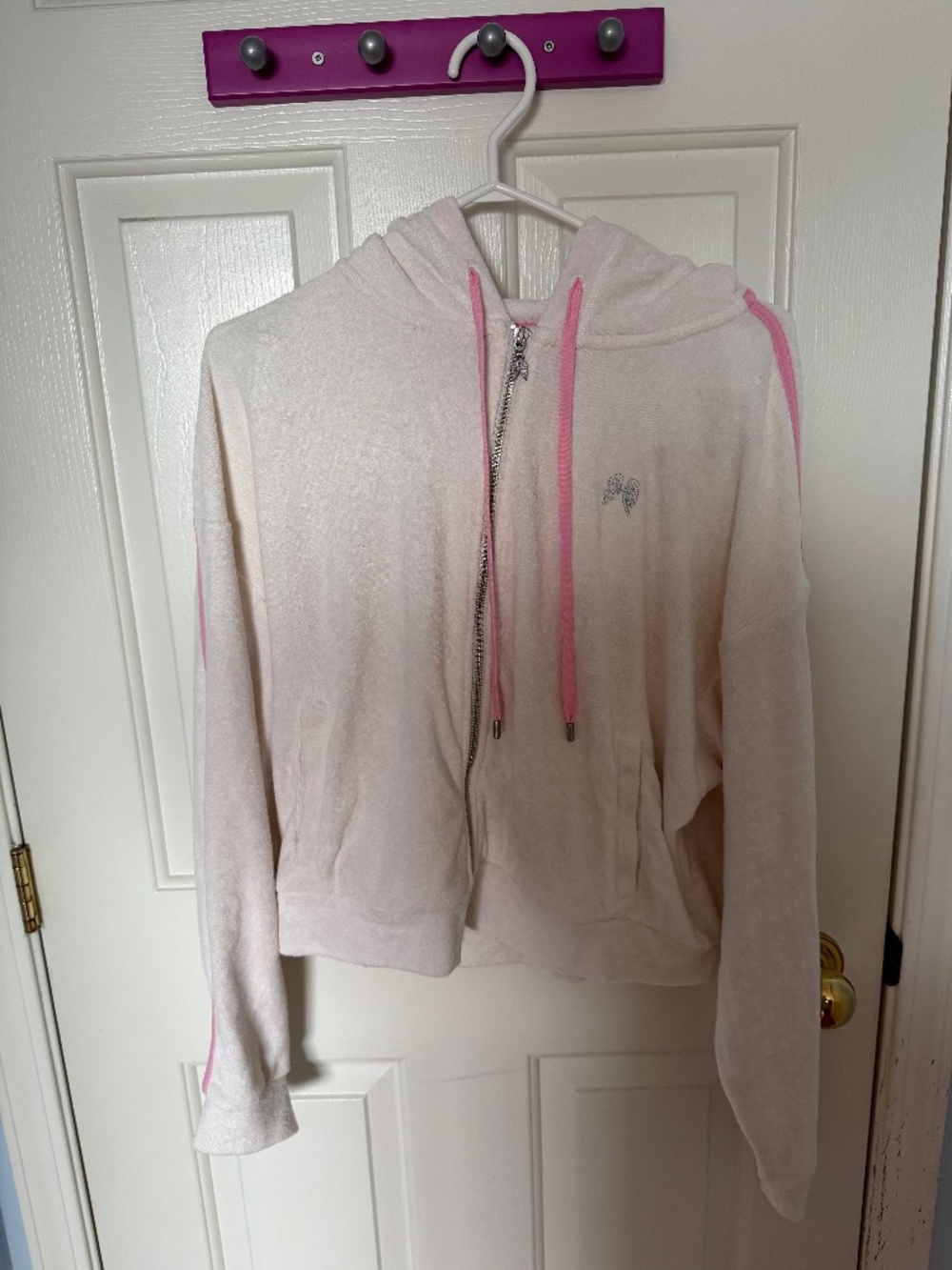 Victoria's Secret Micro Terry Full Zip Hoodie M
